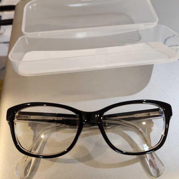 Cosmopolitan Black and clear plastic glasses frames - Picture 1 of 2